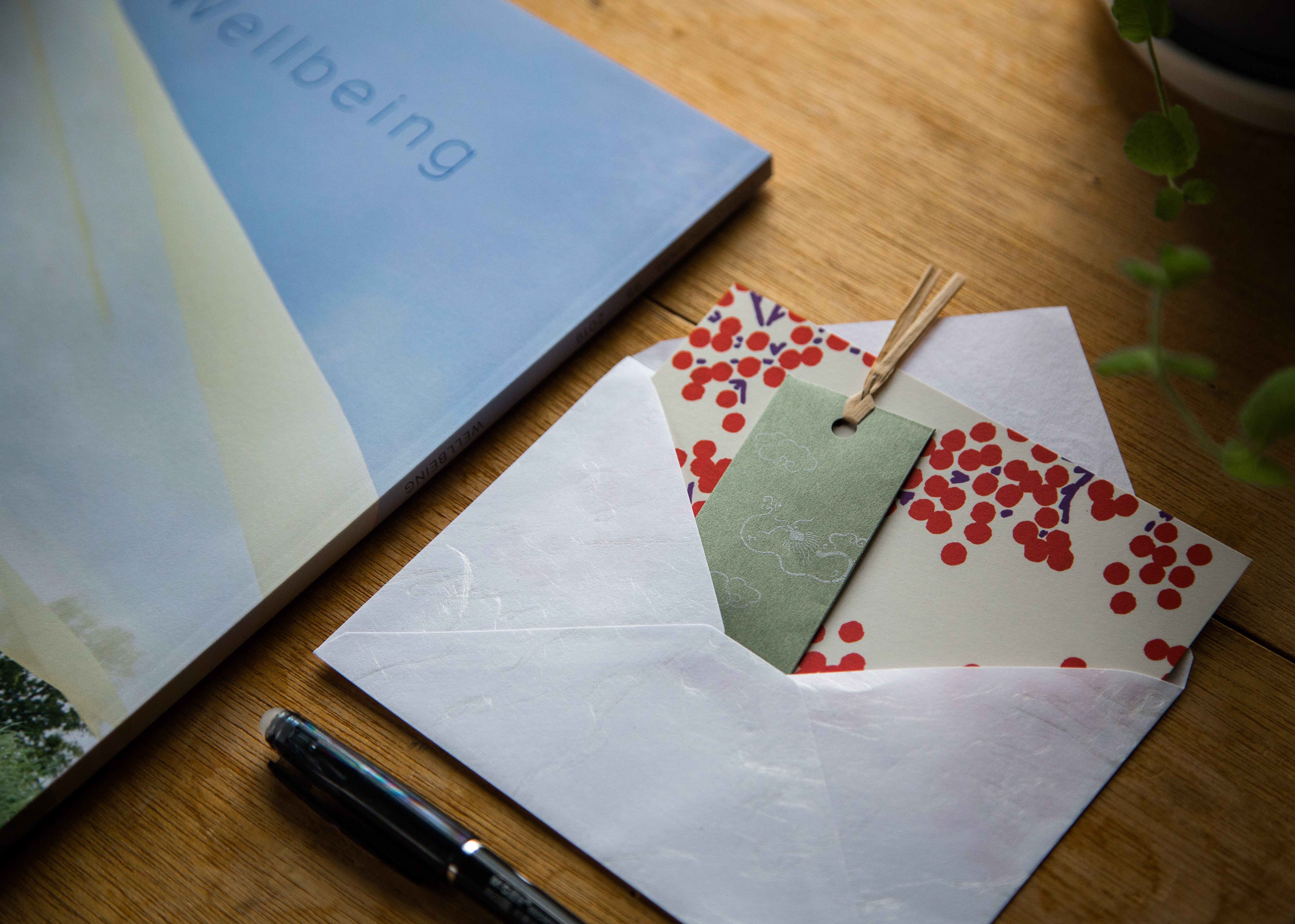 Shoyeido incense greeting card wellbeing issue