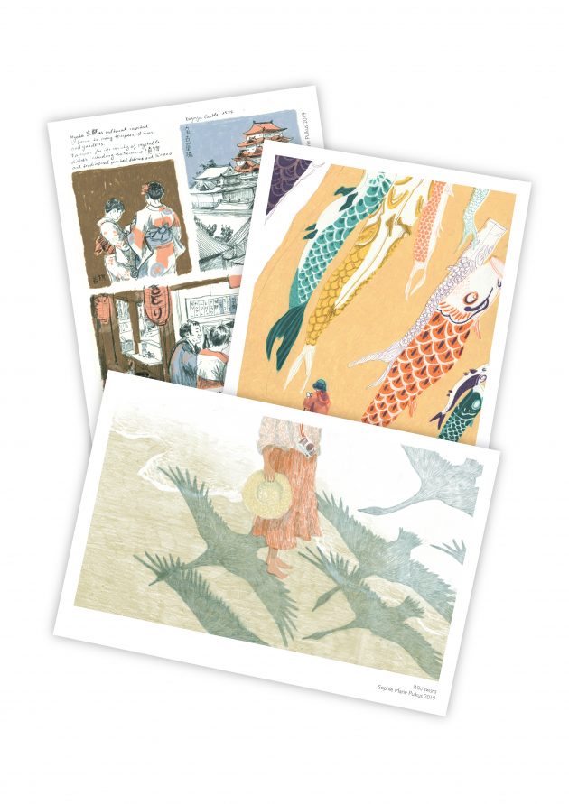 Illustrated Postcard Set Memories of Japan Kyoto Journal